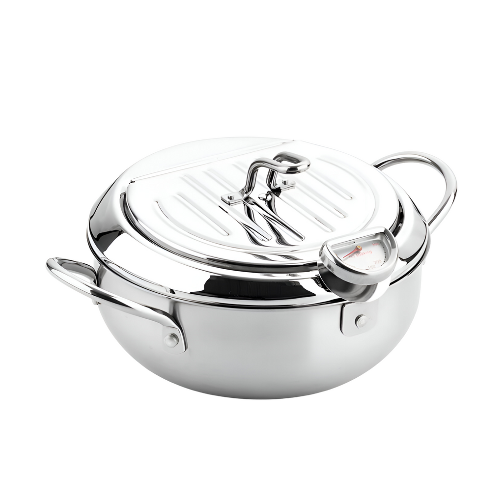 Deep Fryer Pot with Thermometer – Easy Home Cooking for Perfect Crispy Food-Fryer Pot-Unique Casa-Medium-Unique Casa
