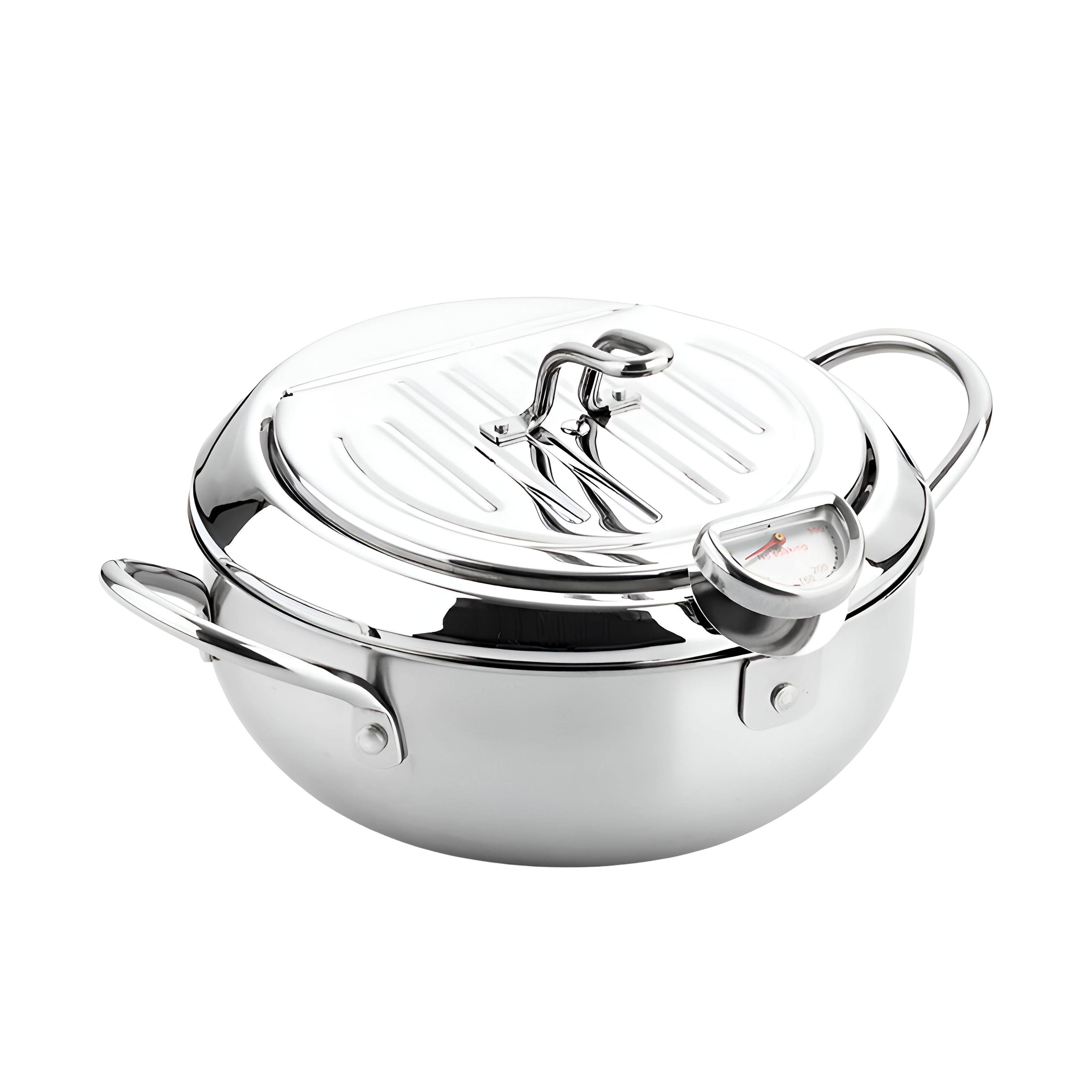 Deep Fryer Pot with Thermometer – Easy Home Cooking for Perfect Crispy Food-Fryer Pot-Unique Casa-Medium-Unique Casa