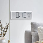 Digital LED Wall Clock with Temperature and Humidity Display-alarm clock-Unique Casa-Unique Casa
