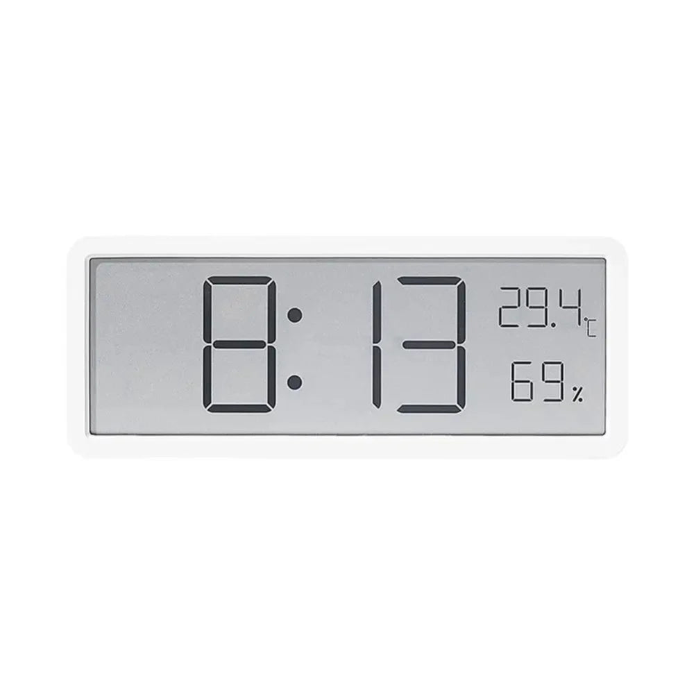 Digital LED Wall Clock with Temperature and Humidity Display-alarm clock-Unique Casa-White-Unique Casa