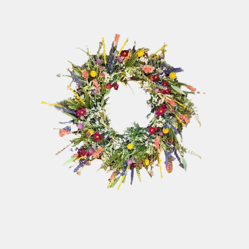 Door Flower Wreath Handcrafted Seasonal Decoration-Flowers-Unique Casa-Flowers-35 cm-Unique Casa