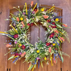 Door Flower Wreath Handcrafted Seasonal Decoration-Flowers-Unique Casa-Flowers-45 cm-Unique Casa