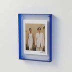 Double-Sided Acrylic Photo Frame – Transparent Modern Picture Display for Home and Office-Photo Frame-Unique Casa-Blue-11x14cm-Unique Casa
