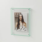 Double-Sided Acrylic Photo Frame – Transparent Modern Picture Display for Home and Office-Photo Frame-Unique Casa-Bright Green-11x14cm-Unique Casa