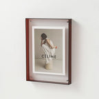 Double-Sided Acrylic Photo Frame – Transparent Modern Picture Display for Home and Office-Photo Frame-Unique Casa-Dark Brown-11x14cm-Unique Casa