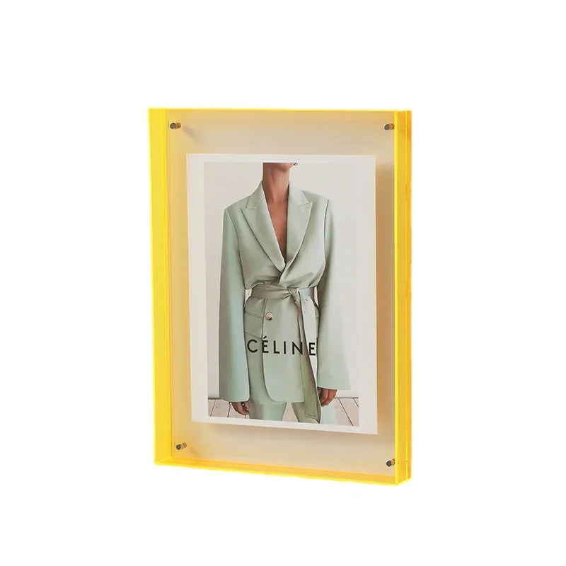 Double-Sided Acrylic Photo Frame – Transparent Modern Picture Display for Home and Office-Photo Frame-Unique Casa-Unique Casa