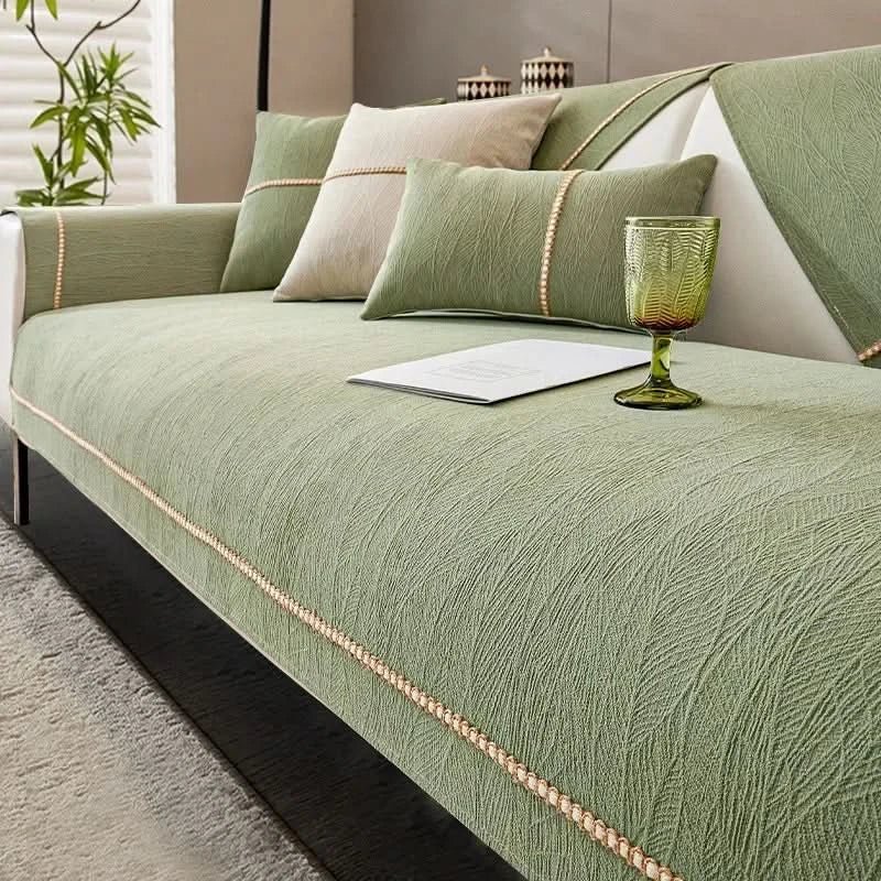 High-Quality Linen Sofa Cover – Breathable and Durable Protection for Stylish Furniture-Sofa Cover-Unique Casa-Light Green-70 x 70 cm-Unique Casa