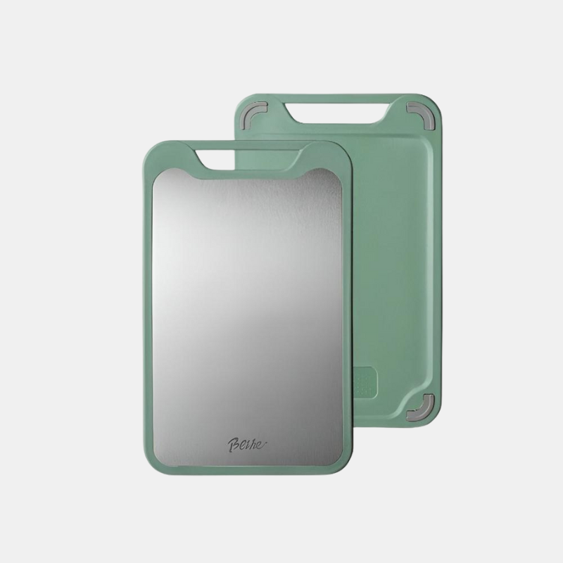 Dual-Sided Chopping Board with Garlic Grinder – Versatile Kitchen Tool-Kitchen Tools & Gadgets-Unique Casa-Green-35x22cm-Unique Casa