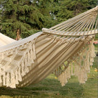 Durable Outdoor Camping Hammock with Fringe Design