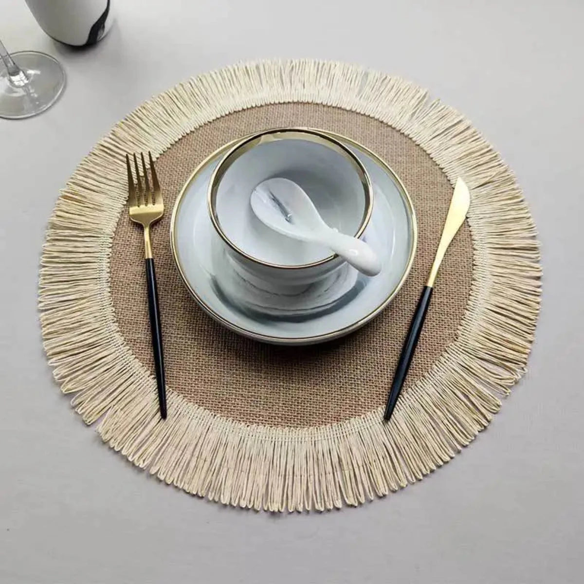Eco-Friendly Round Placemat – Durable Heat-Resistant Table Protector 0