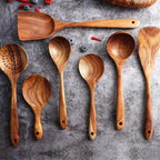 Eco-Friendly Wooden Kitchen Utensil Set – 7 Essential Cooking Tools 0