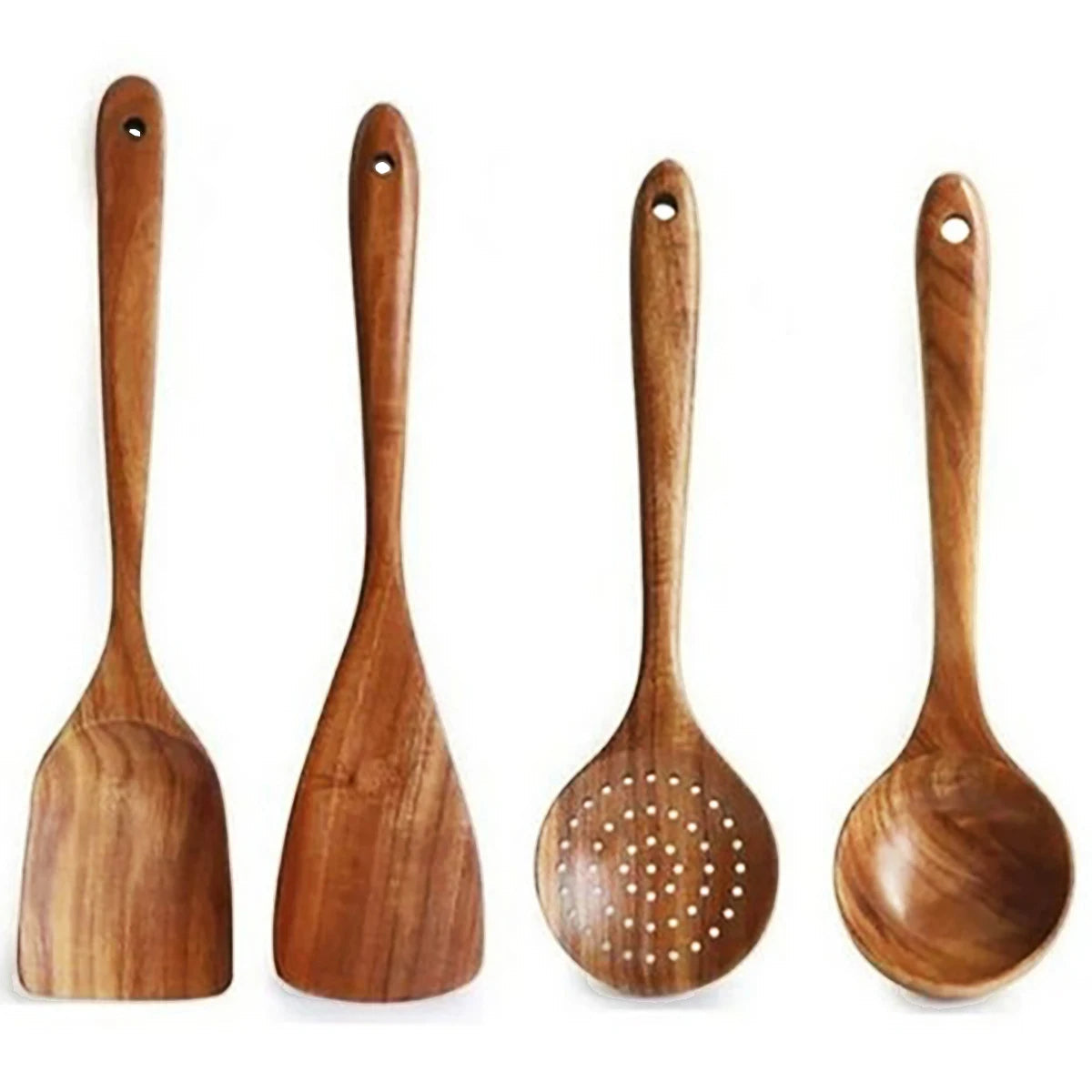 Eco-Friendly Wooden Kitchen Utensil Set with Spatula and Organizer 12
