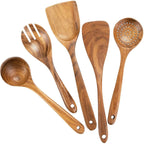 Eco-Friendly Wooden Kitchen Utensil Set with Spatula and Organizer 10