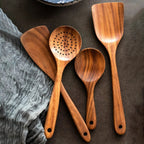 Eco-Friendly Wooden Kitchen Utensil Set with Spatula and Organizer 2