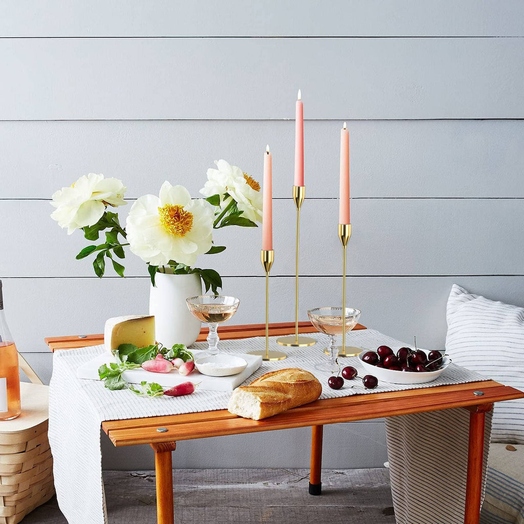 Elegant 3-Piece Glass Candle Holders Set – Decorative Centerpiece for Home 2