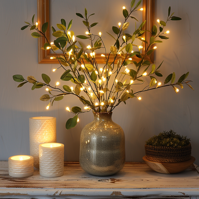 Olive Branch LED Light – Adjustable Twinkling Home Decor for Living Room 3