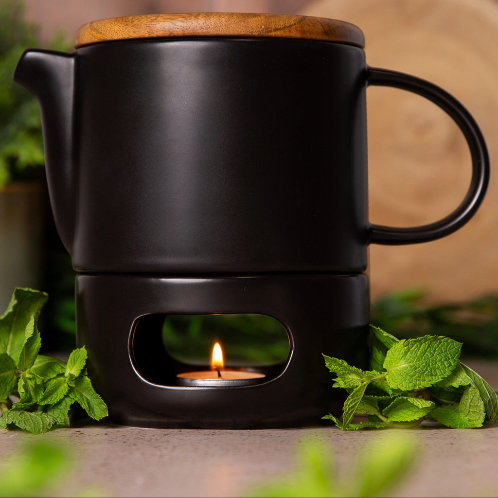 Elegant Ceramic Teapot Set with Suspension Rack – Ideal Tea Service Set 5