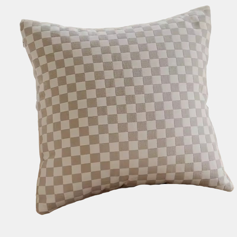 Elegant Checkered Decorative Cushion for Timeless Interiors-Cushions-Unique Casa-45x45cm-Unique Casa