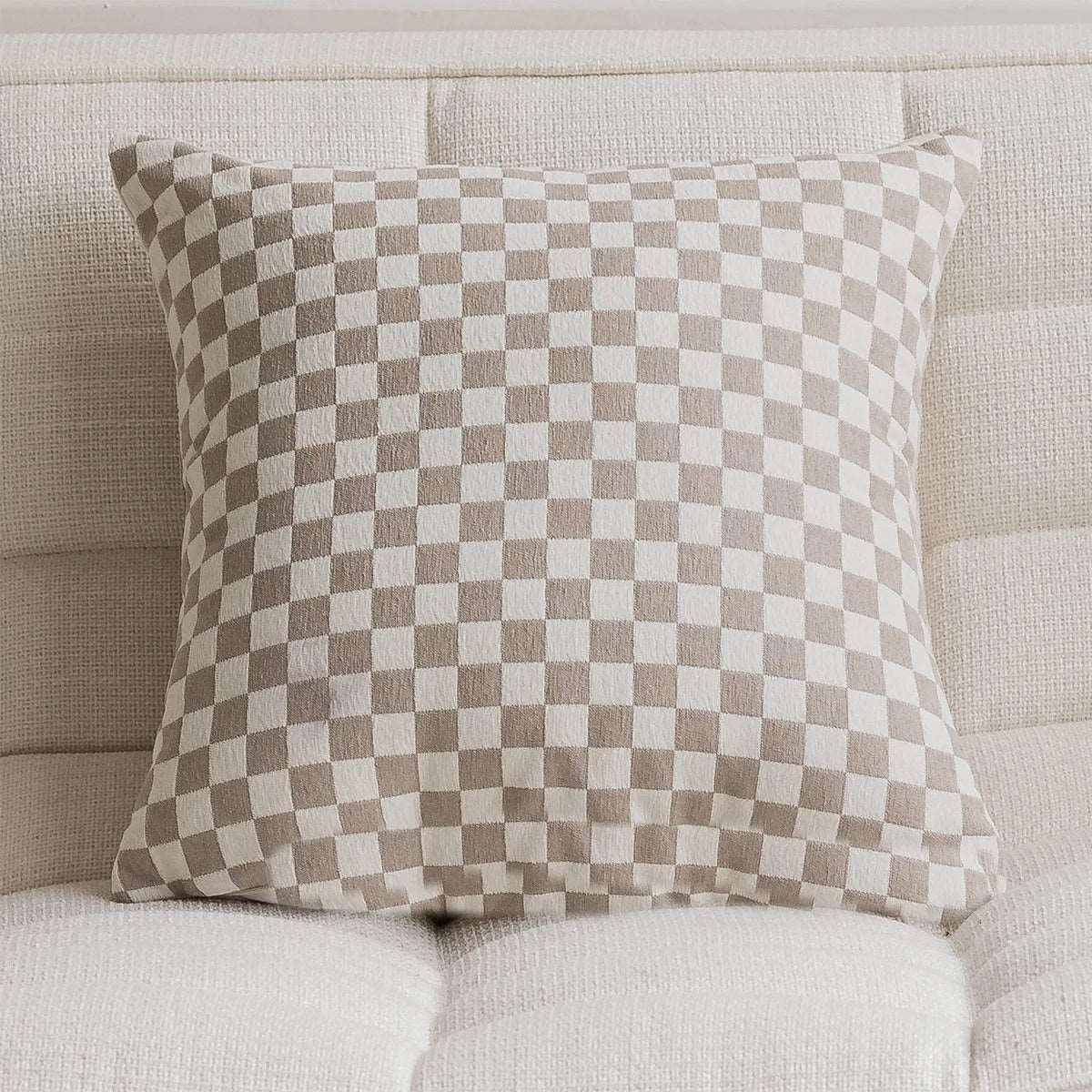 Elegant Checkered Decorative Cushion for Timeless Interiors-Cushions-Unique Casa-Unique Casa