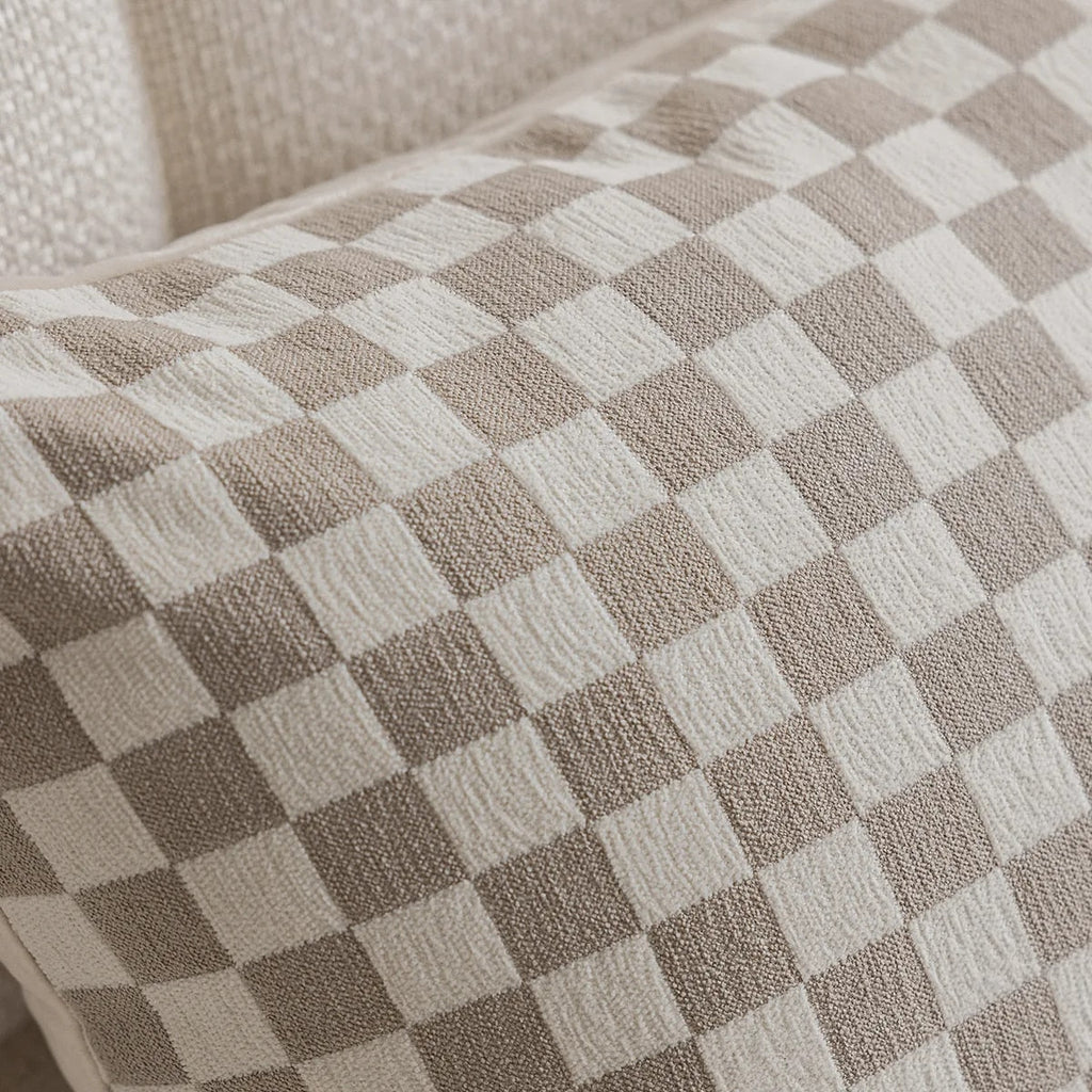 Elegant Checkered Decorative Cushion for Timeless Interiors-Cushions-Unique Casa-Unique Casa