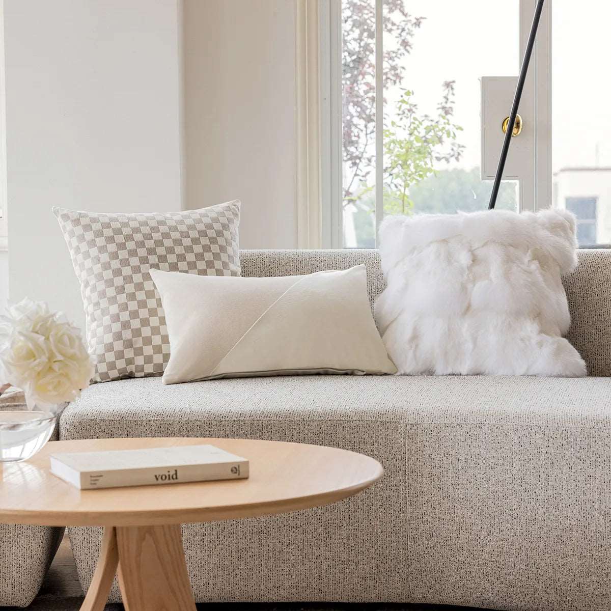 Elegant Checkered Decorative Cushion for Timeless Interiors-Cushions-Unique Casa-Unique Casa