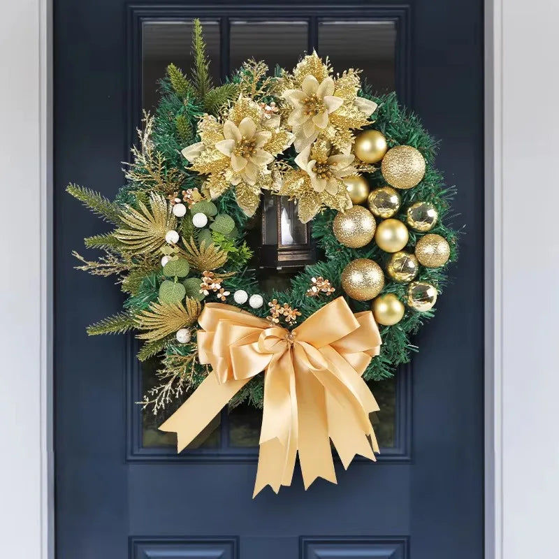 Elegant Christmas Door Wreath – Sacred-Inspired Holiday Garland Decor 3