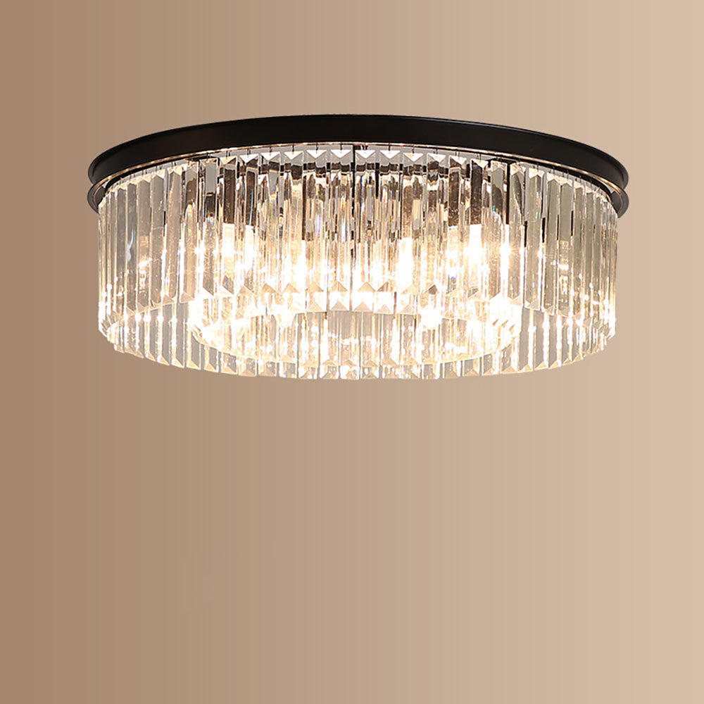 Elegant Crystal Flush Mount Ceiling Light Fixture – Modern Décor for Living Spaces 6