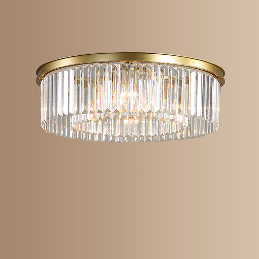 Elegant Crystal Flush Mount Ceiling Light Fixture – Modern Décor for Living Spaces 7