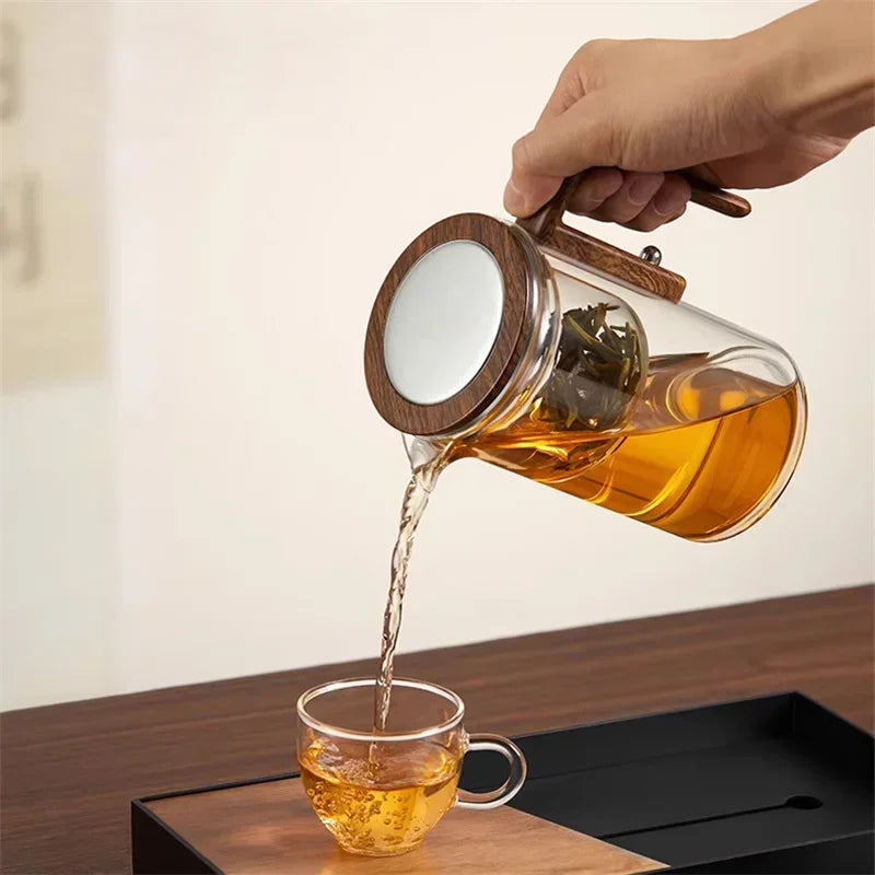 Elegant Glass Teapot with Infuser – Ideal for Loose Leaf Tea Brewing 8