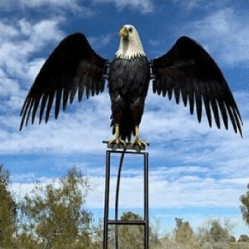 Elegant Metal Garden Windmill Sculpture – Movable Wings Decoration 3