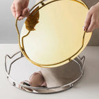 Elegant Metal Serving Tray – Modern Serveware for Home Organization 4