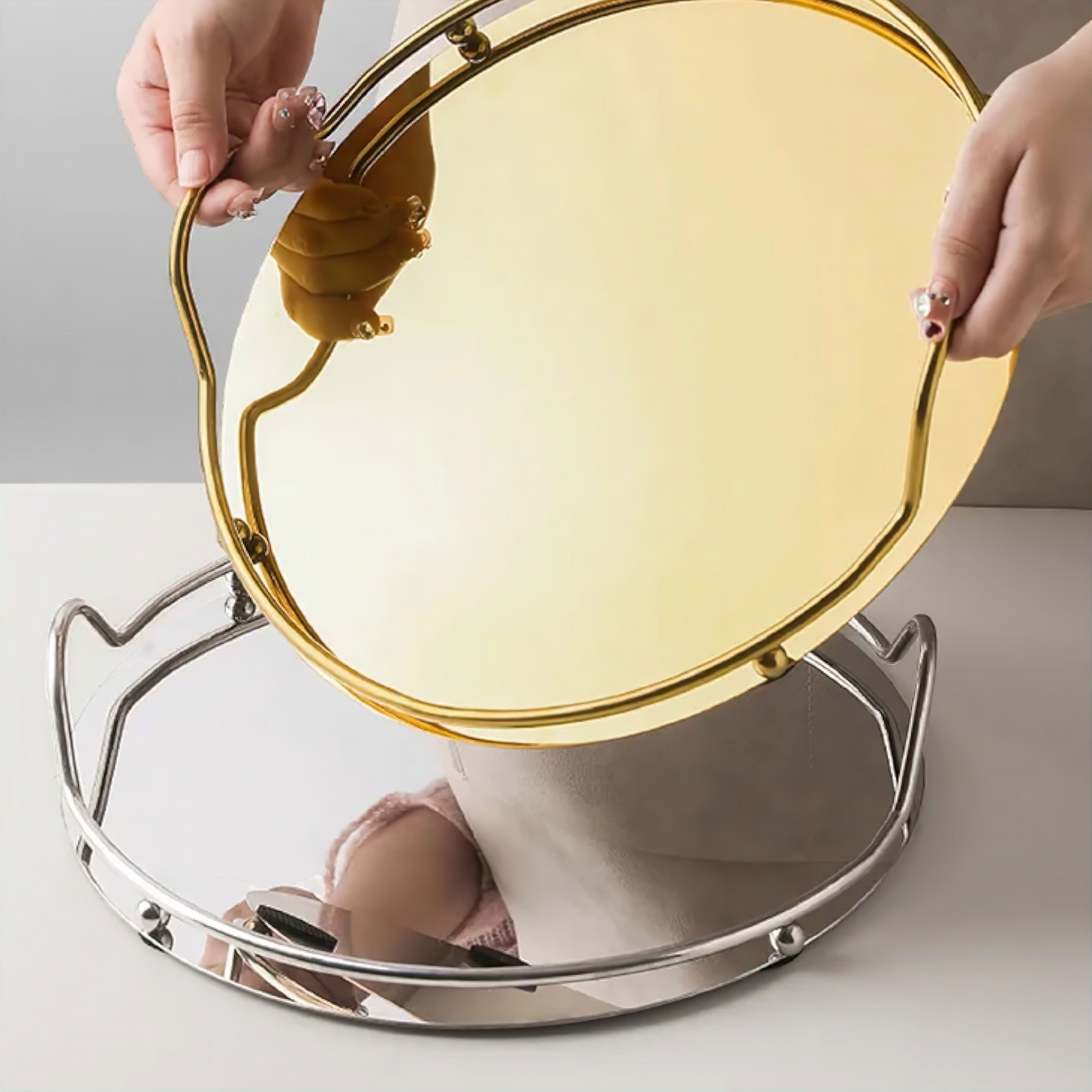 Elegant Metal Serving Tray – Modern Serveware for Home Organization 4