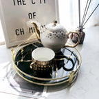 Elegant Mirror Tray – Glass Accent for Home Decor and Organization 0