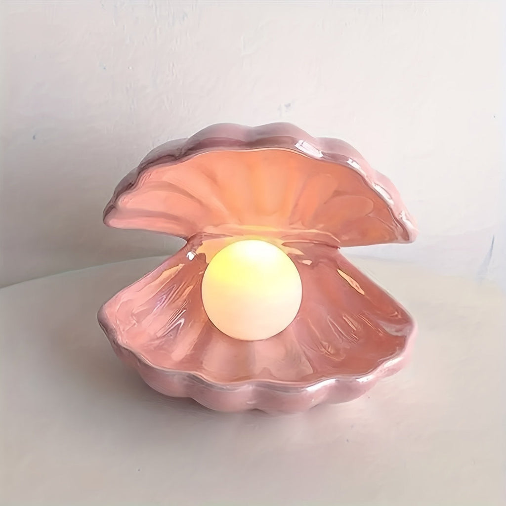 Elegant Pearl Night Light – Chic Ceramic Table Lamp for Bedroom Decor 9