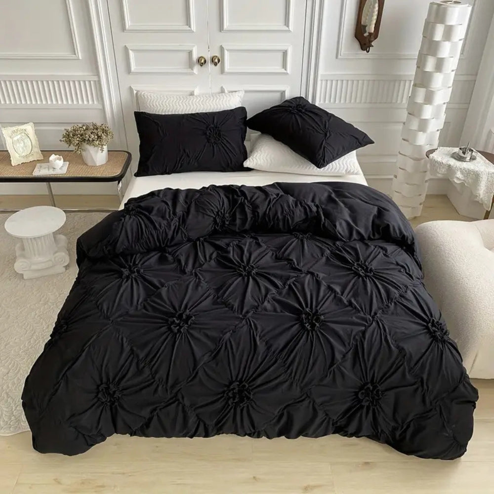 Elegant Ruffle Flower Bedding Set – Cozy Duvet Covers for Bedrooms 2
