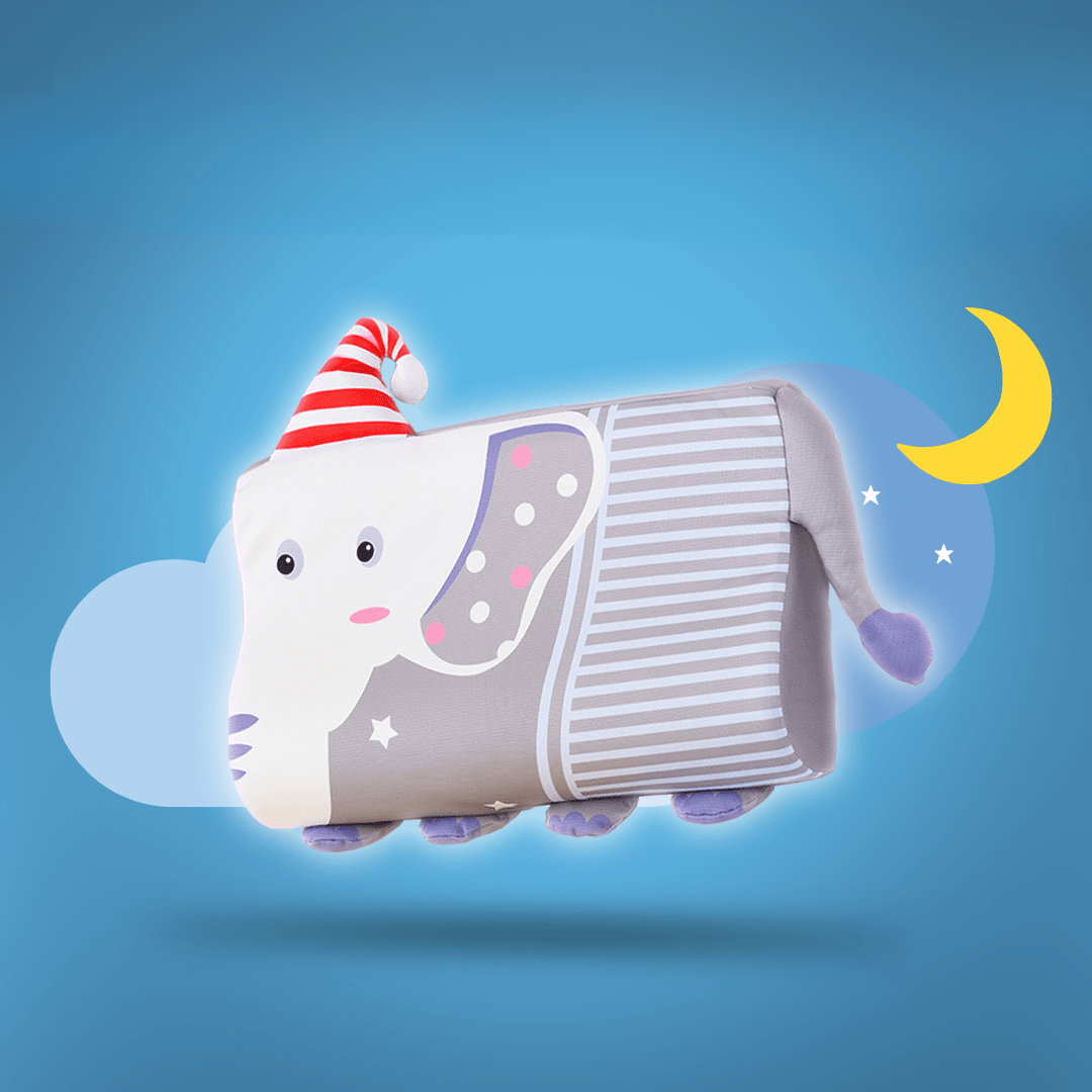 Ergonomic Kids Pillow - Breathable & Supportive for Restful Sleep-Baby & Children-Unique Casa-Elephant-Unique Casa