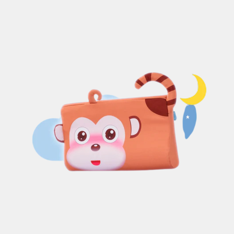 Ergonomic Kids Pillow - Breathable & Supportive for Restful Sleep-Baby & Children-Unique Casa-Monkey-Unique Casa