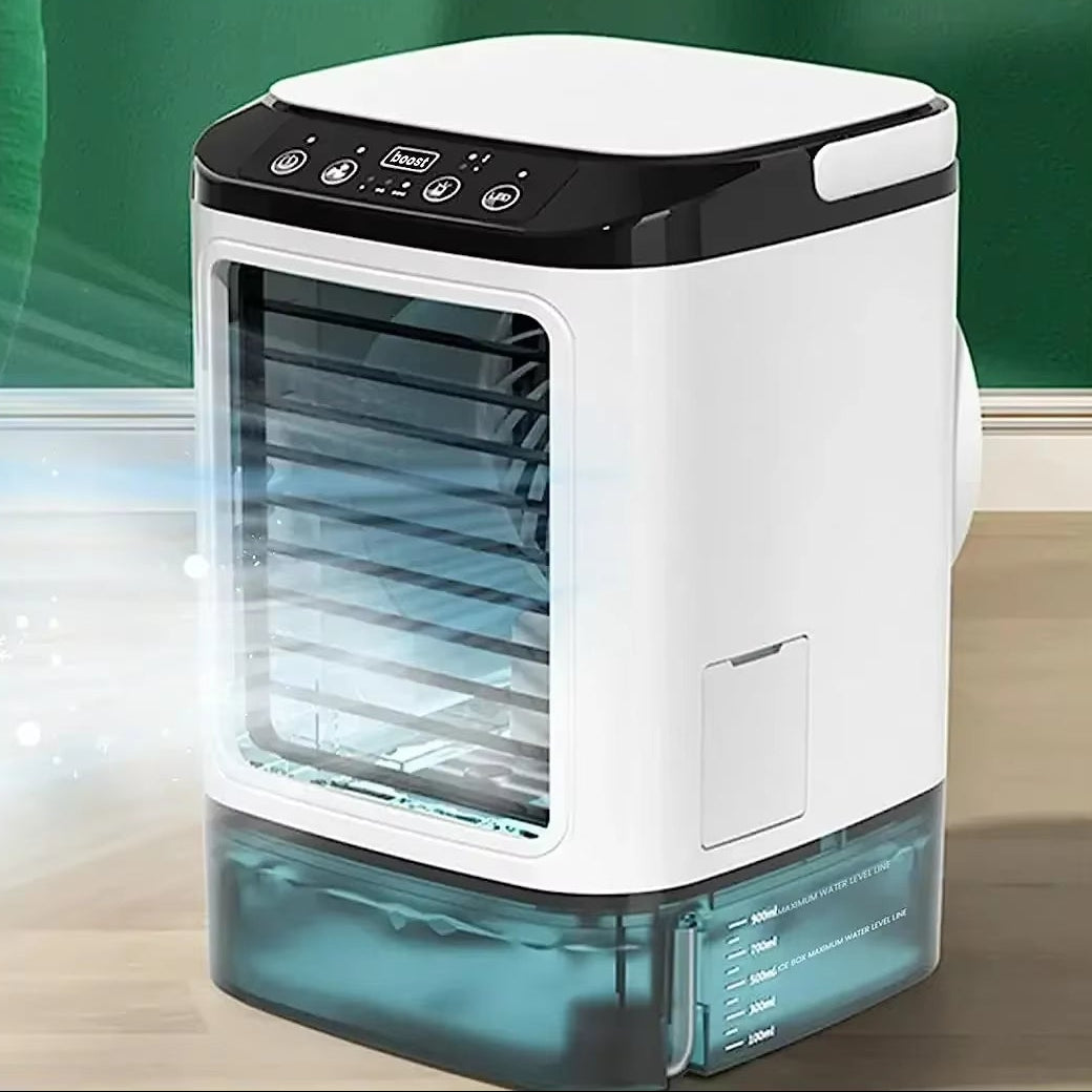 Evaporative Portable Fan and Humidifier with Night Light for Home-Air Conditioners & Fans-Unique Casa-Unique Casa