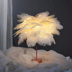 Feather Palm Tree Lamp – Elegant Remote-Controlled Table Lamp for Home Decor 5