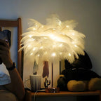 Feather Palm Tree Lamp – Elegant Remote-Controlled Table Lamp for Home Decor 6