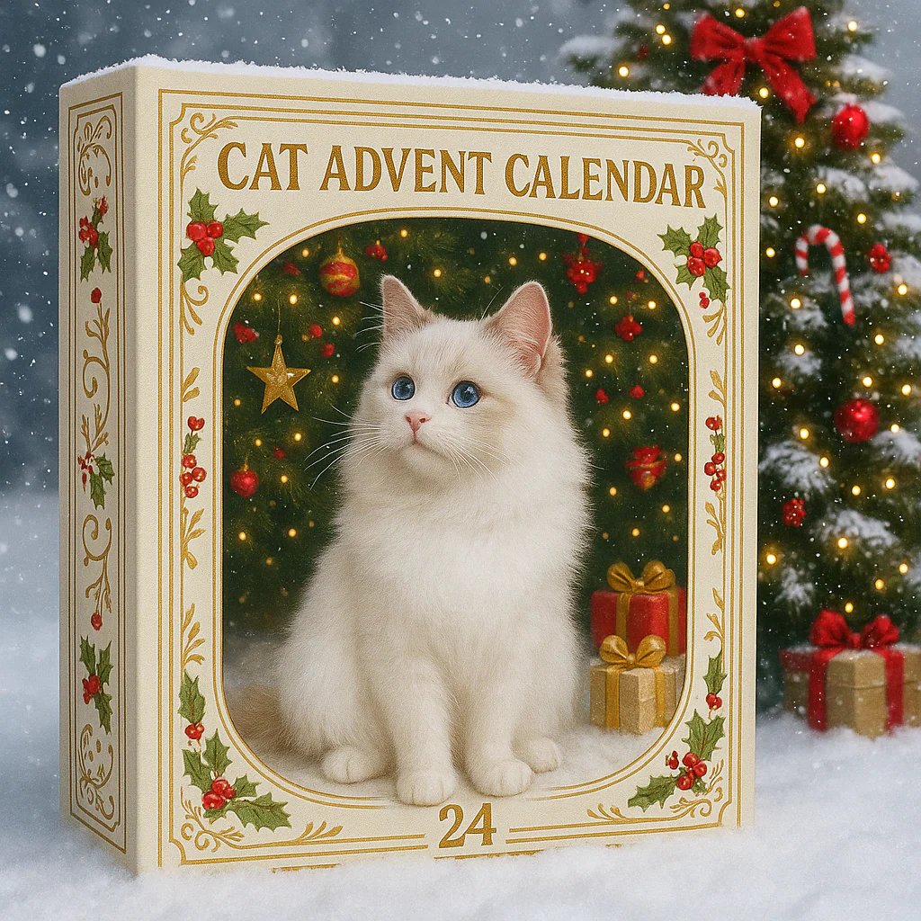 Feline Festivities – Cat Lovers’ Advent Calendar with 24 Handcrafted Figurines-Christmas Decorations-Unique Casa-Unique Casa