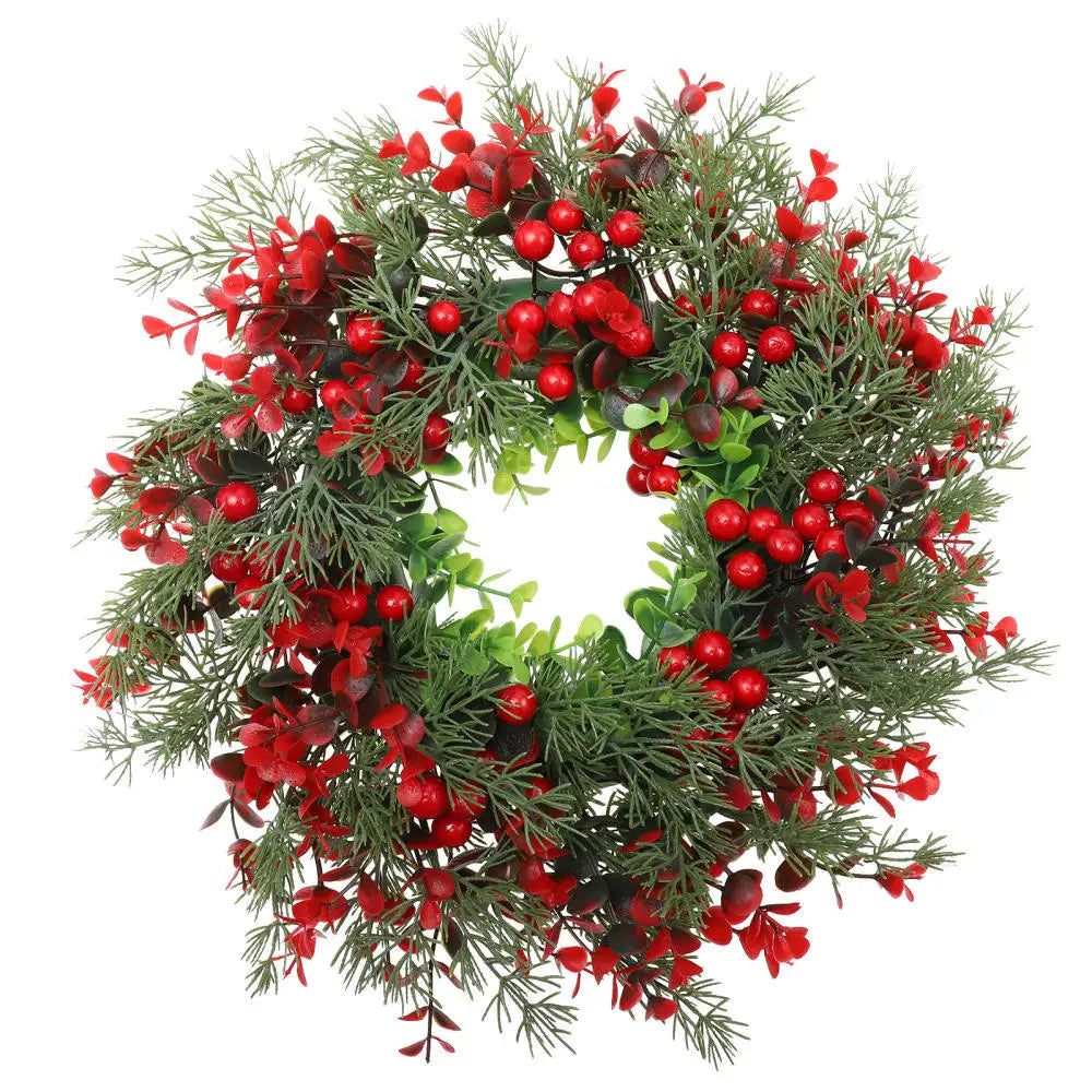 Festive Christmas Wreath with Red Berries – Holiday Door Decor for Home 1