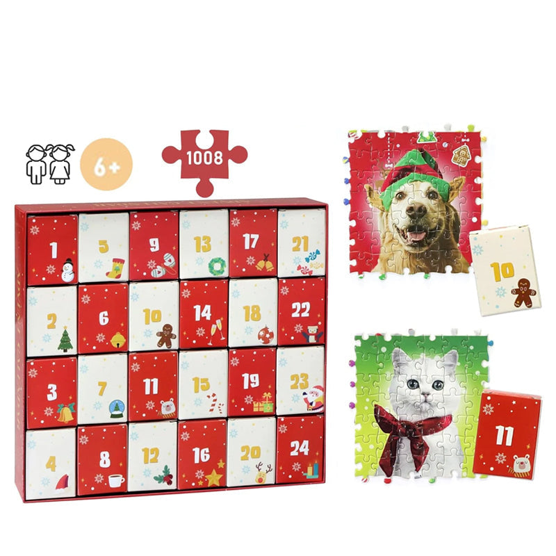 Festive Puzzle Countdown – 1000-Piece Christmas Advent Calendar-Advent Calendars-Unique Casa-Unique Casa
