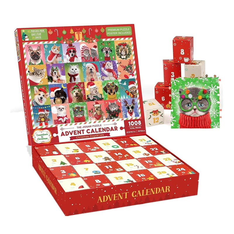 Festive Puzzle Countdown – 1000-Piece Christmas Advent Calendar-Advent Calendars-Unique Casa-Unique Casa