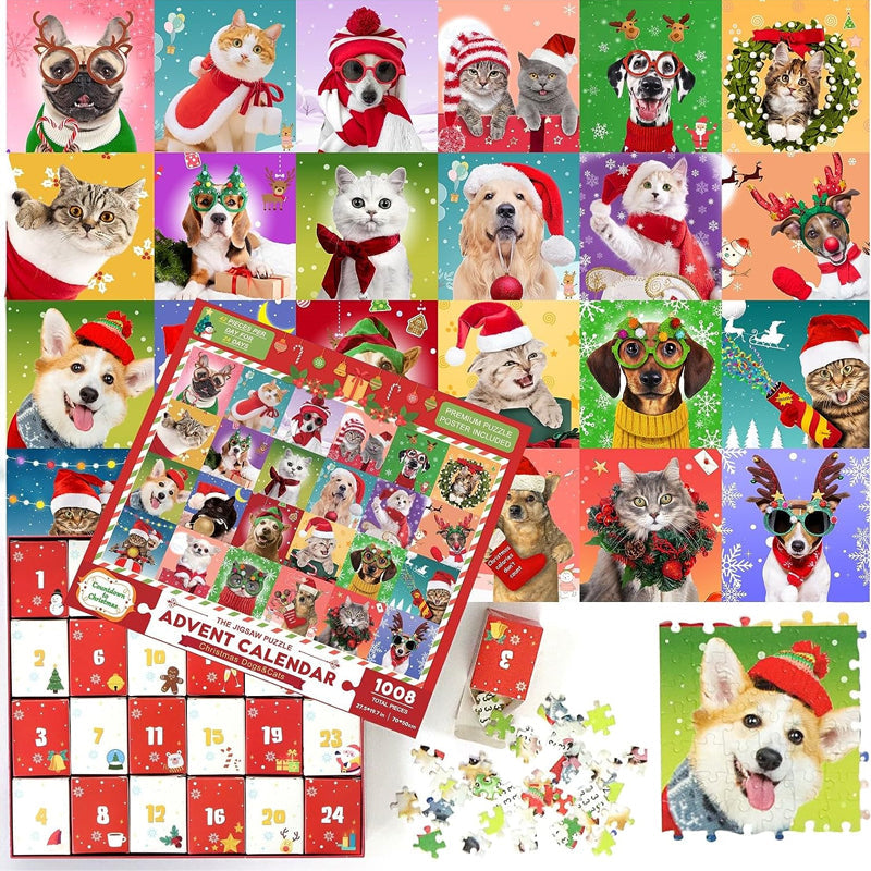 Festive Puzzle Countdown – 1000-Piece Christmas Advent Calendar-Advent Calendars-Unique Casa-Unique Casa