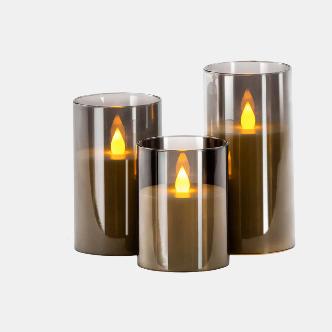 Flameless LED Candles Set – Realistic Warm White Battery Operated Lights 0
