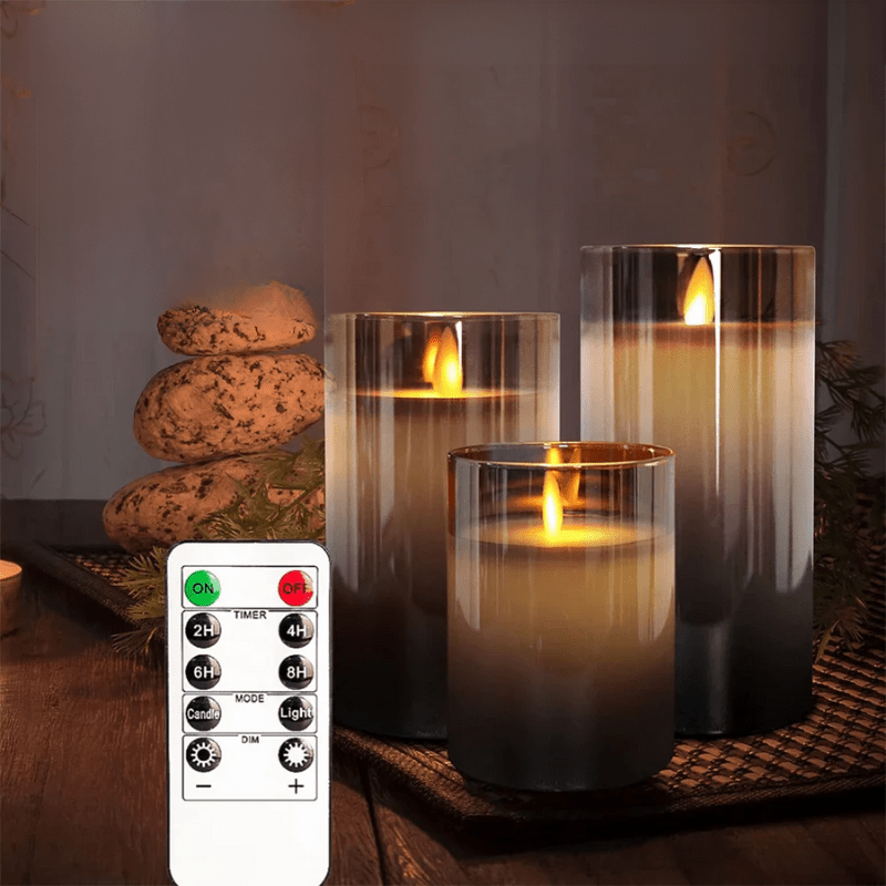 Flameless LED Candles Set – Realistic Warm White Battery Operated Lights 2