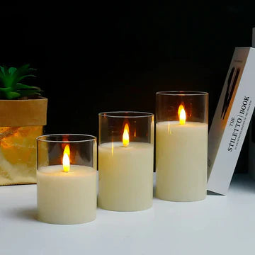 Flameless LED Candles Set – Realistic Warm White Battery Operated Lights 6