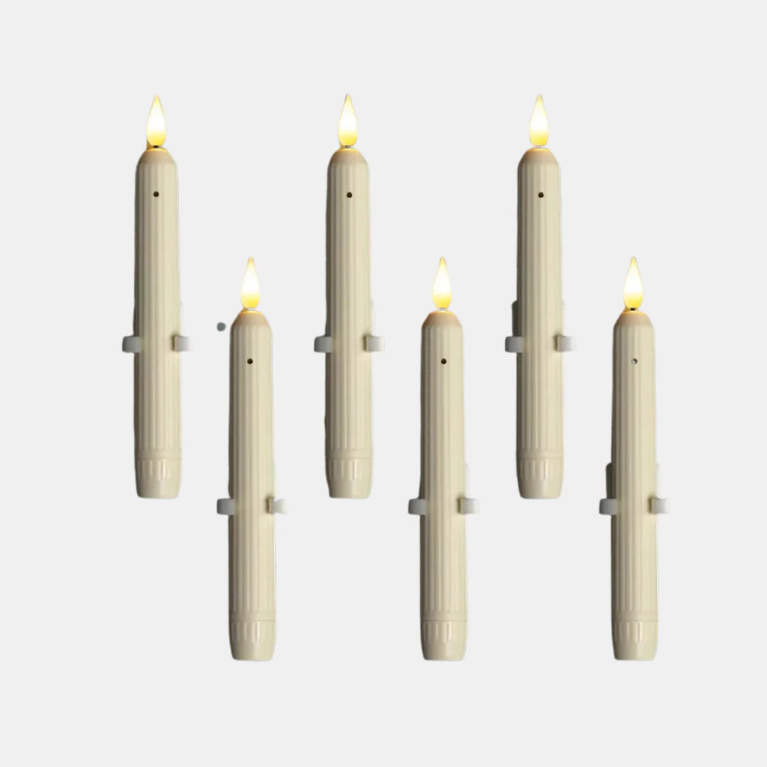 Flameless LED Window Candles Set – 6 Battery Operated Flickering Lights-Flameless Candles-Unique Casa-Unique Casa