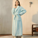 Flannel Bathrobe for Men and Women – Cozy Unisex Dressing Gown for Home 5